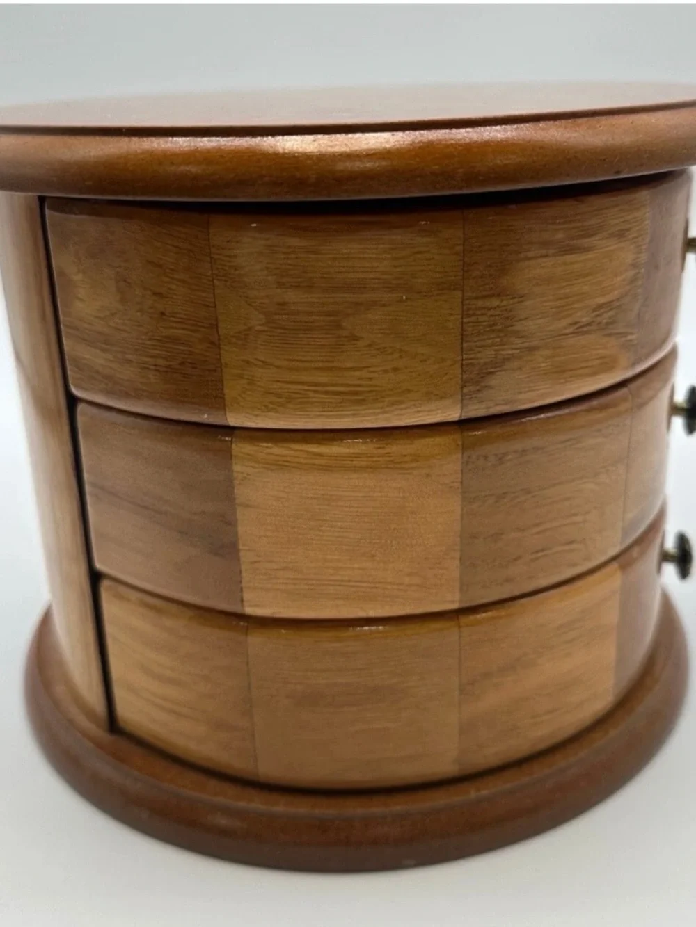 Solid Wooden Rotating Jewelry Organizer - Brown